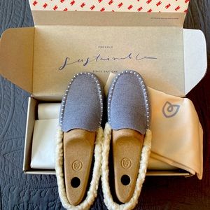NEW Rothy’s Glacier Grey Sherpa Lined Slippers